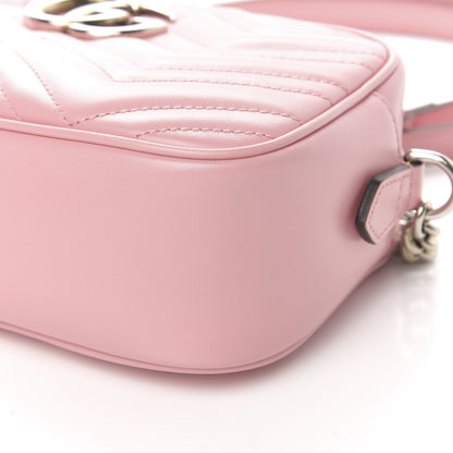 Gucci Calfskin Matelasse Small GG Marmont Chain Shoulder Bag Wild Rose 9 of 11