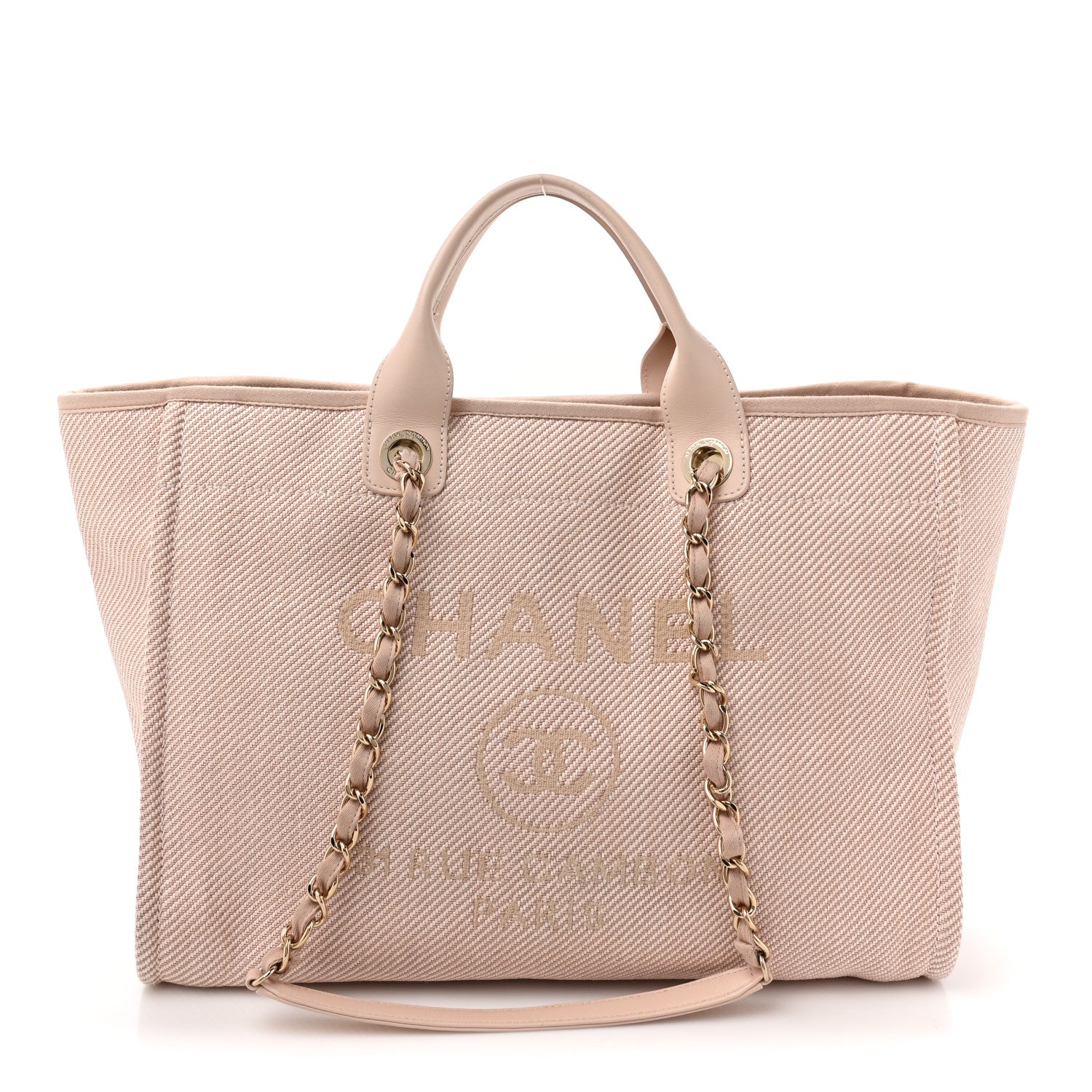 Chanel Mixed Fibers Calfskin Medium Deauville Tote Light Pink 1 of 13