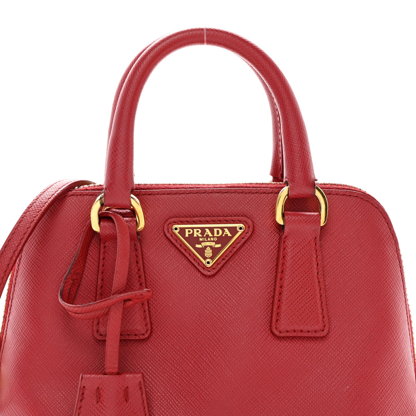 Saffiano Lux Mini Promenade Tote Fuoco