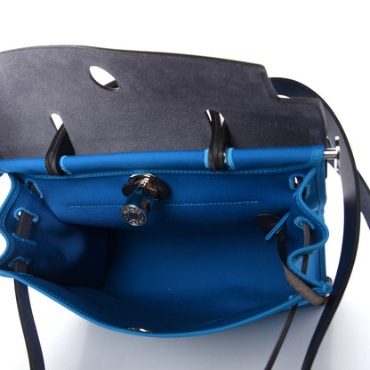 Hermes Vache Hunter Toile Herbag Zip 31 PM Bleu Zanzibar Bleu Indigo 5 of 10