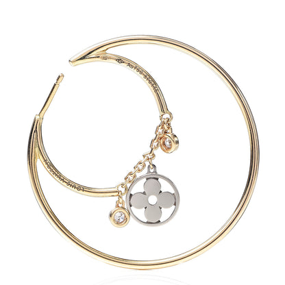 Louis Vuitton 18K Yellow White Pink Gold Diamond Idylle Blossom Pampilles Hoop Earrings 4 of 6