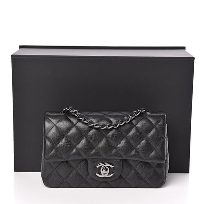 Chanel Iridescent Caviar Quilted Mini Rectangular Flap Black 11 of 11