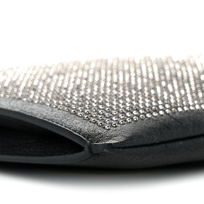 Saint Laurent Calfskin Studded Letters Zipped Clutch Black 9 of 11