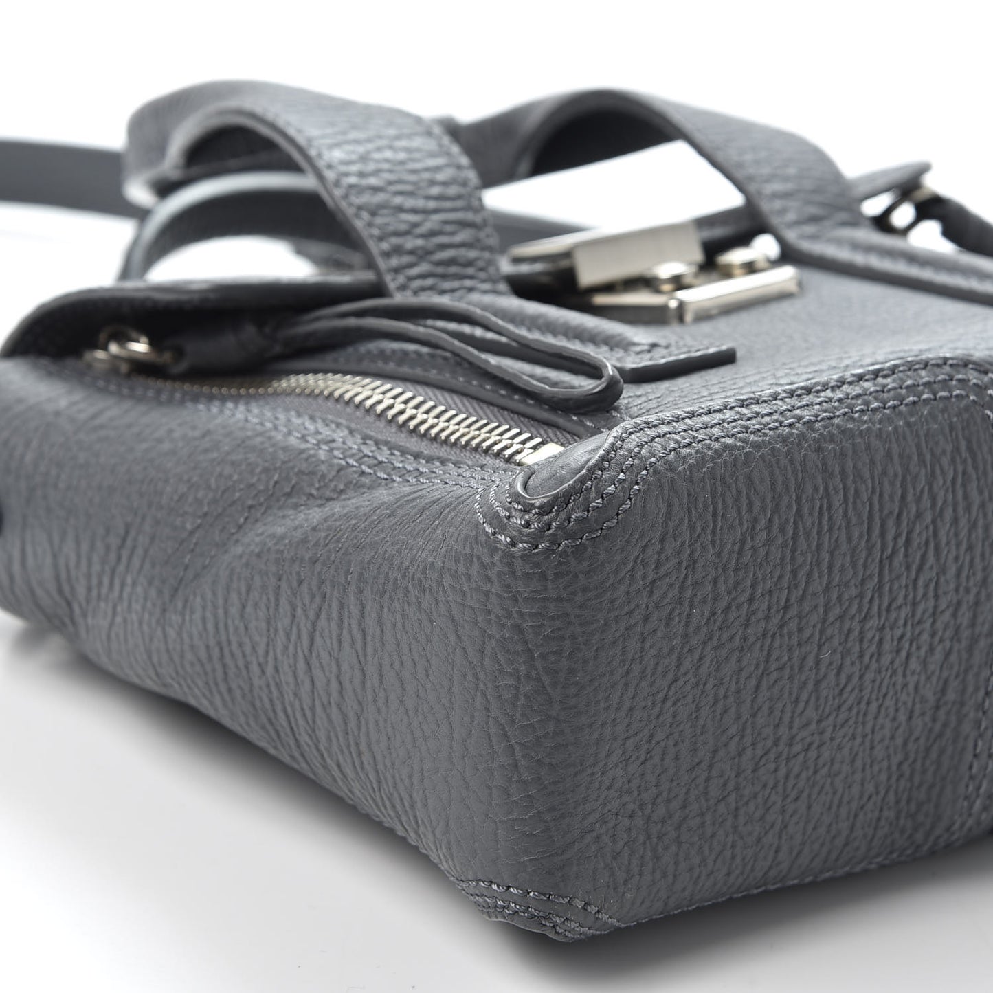 3.1 Textured Calfskin Mini Pashli Satchel Storm