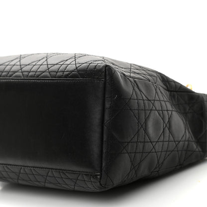 Christian Dior Lambskin Cannage Medium Lady Dior Black 9 of 10