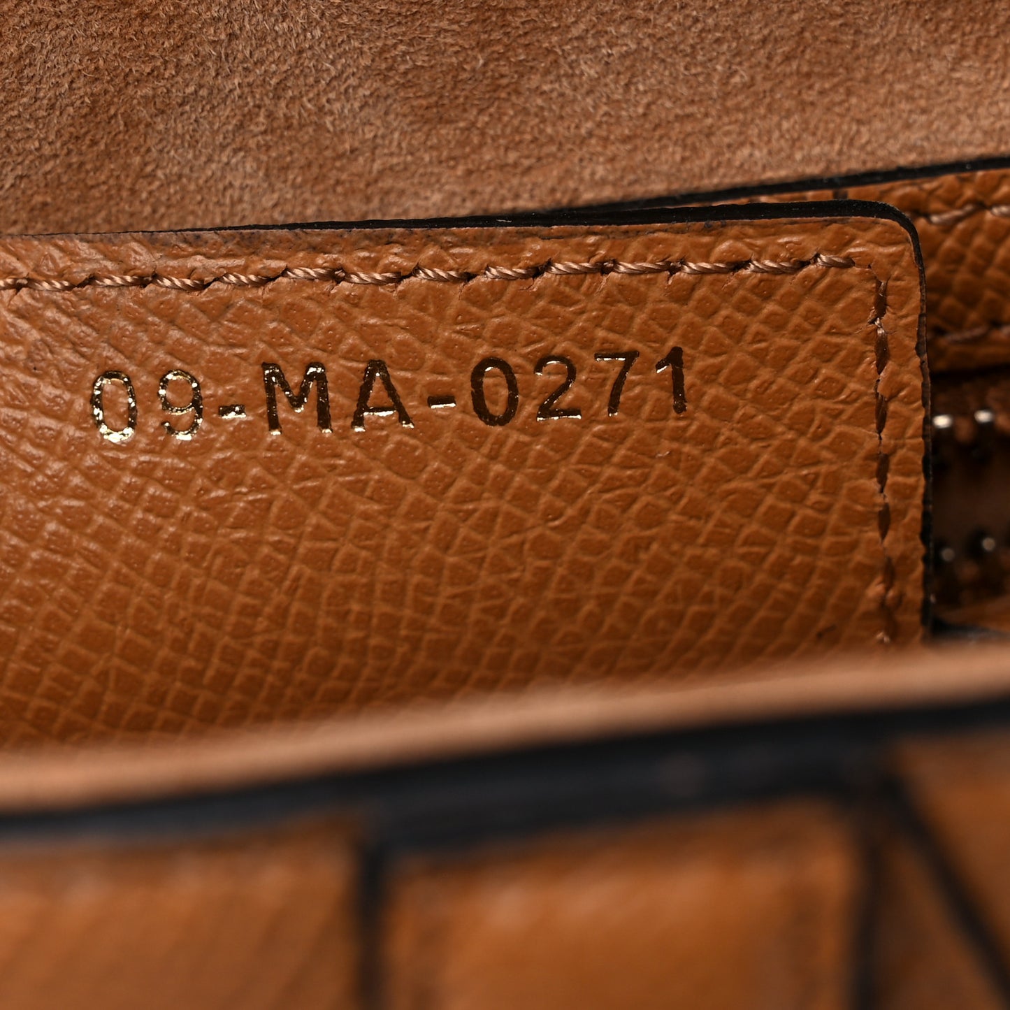 Grained Calfskin Saddle Bag Camello