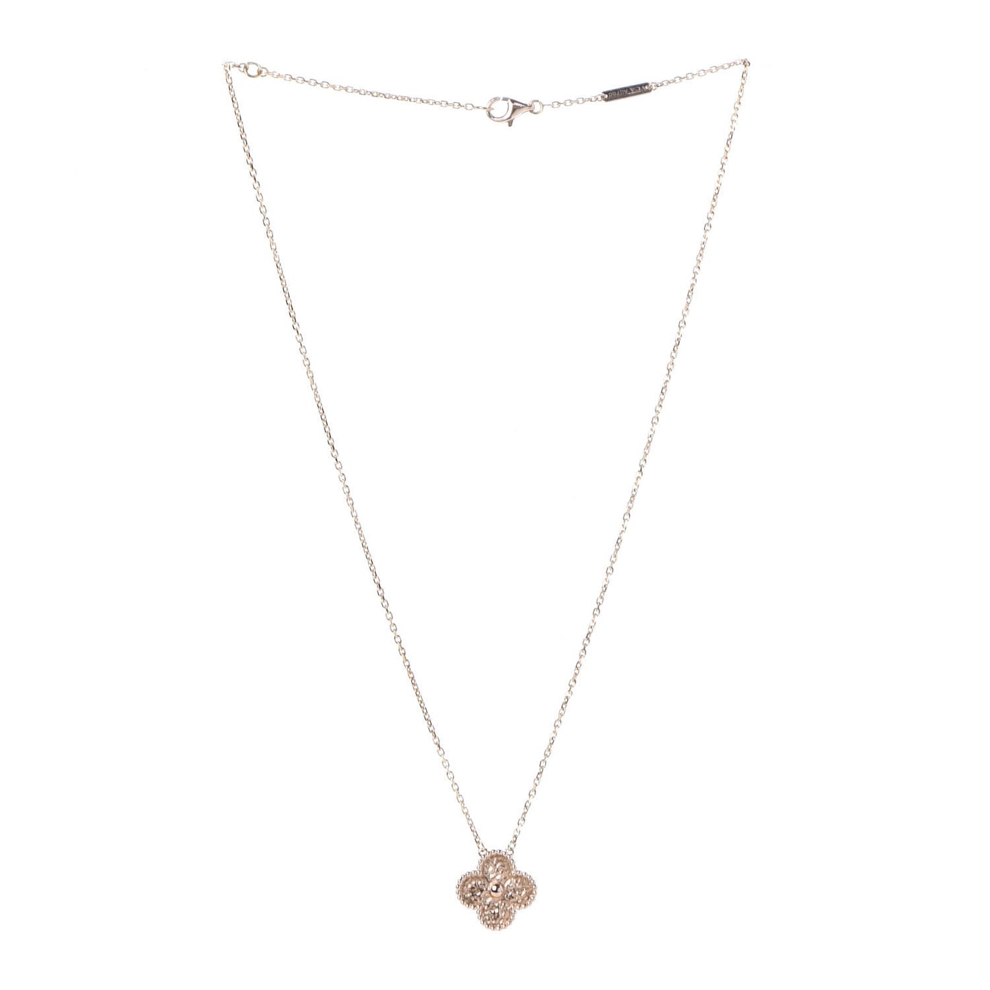 18K Rose Gold Vintage Alhambra Pendant Necklace