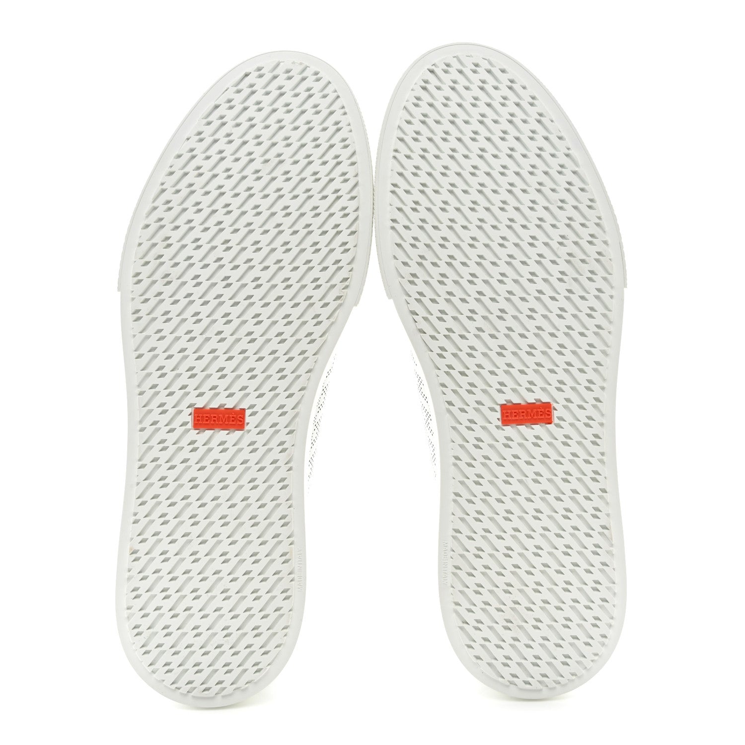 Hermes Perforated Calfskin Mens Clap High Top Sneakers 45 White 5 of 9