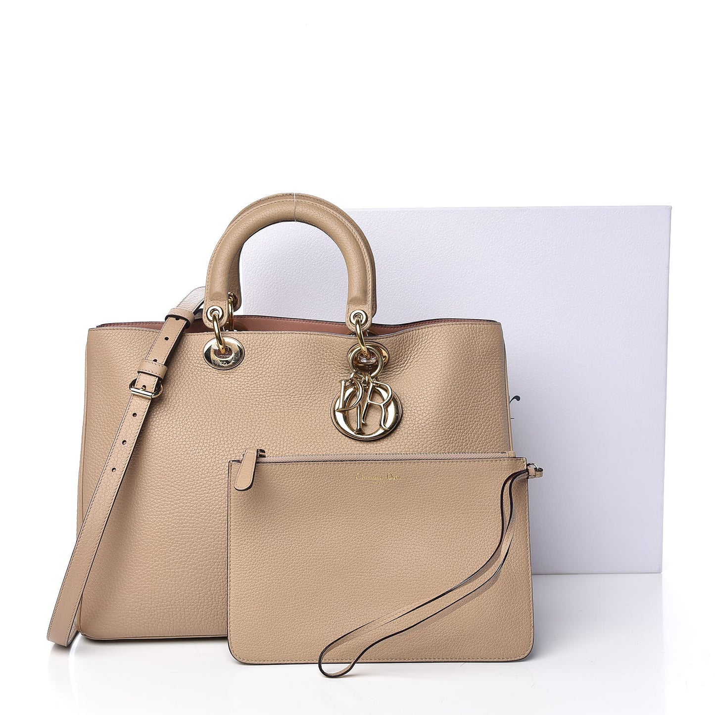 Bullcalf Large Diorissimo Tote Beige Petale
