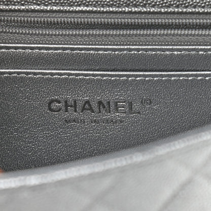 Chanel Metallic Caviar Quilted Mini Top Handle Rectangular Flap Silver 6 of 11