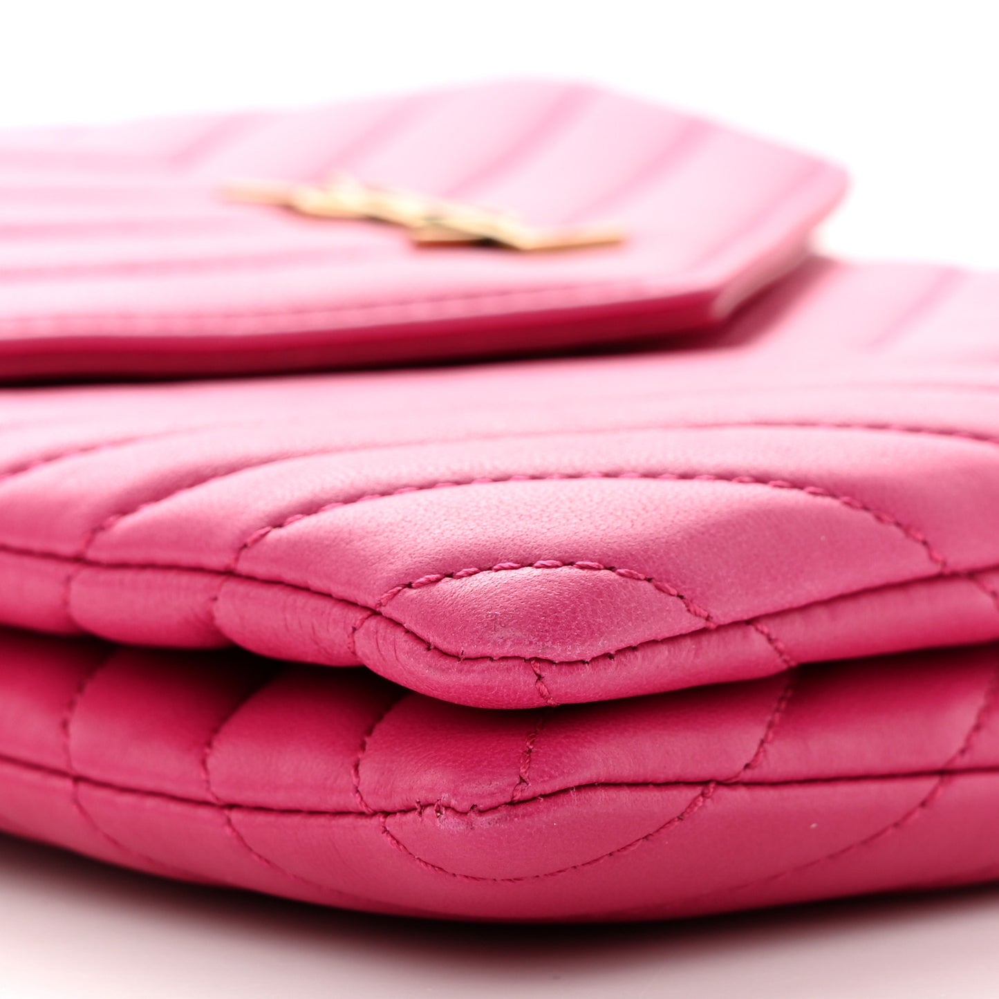 Lambskin Quilted Double Flap Bag Pink