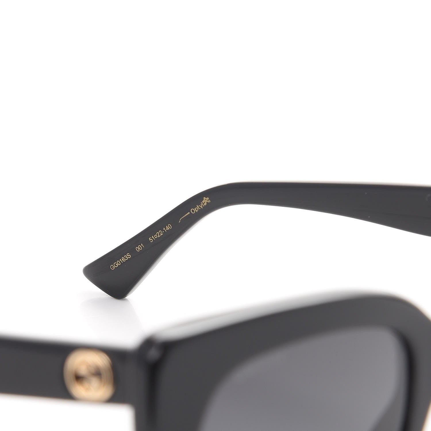 Gucci Cat Eye Sunglasses GG 0163/S Black 7 of 8