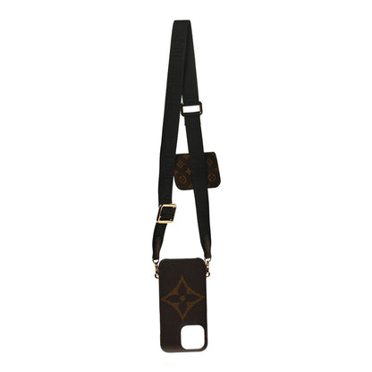Louis Vuitton Monogram Bumper On Strap iPhone 13 Black 1 of 21