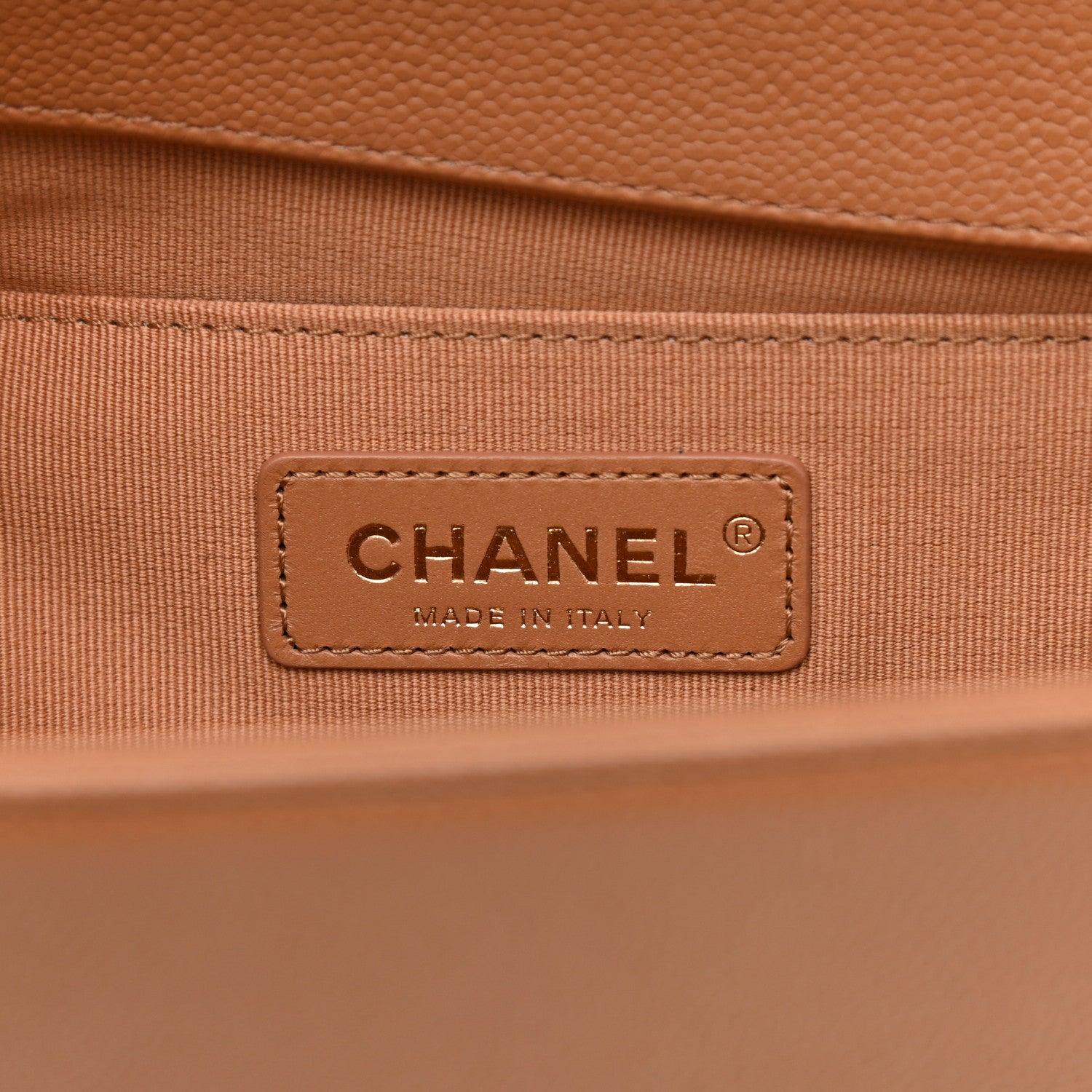 Chanel Caviar Quilted Medium Boy Flap Light Brown 6 of 9