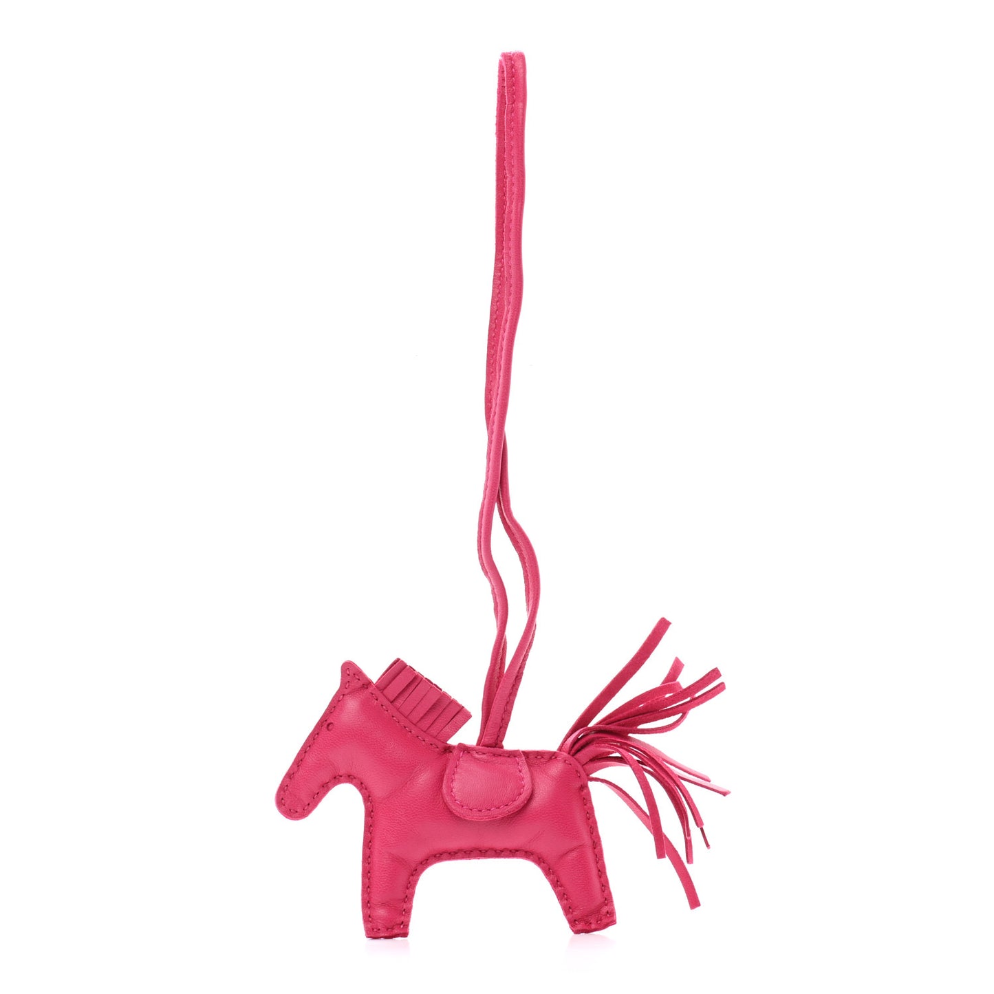 Milo Lambskin Grigri Rodeo Horse Bag Charm PM Rose Mexico