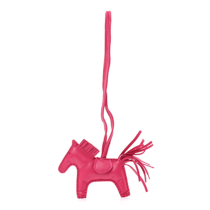 Hermes Milo Lambskin Grigri Rodeo Horse Bag Charm PM Rose Mexico 1 of 5