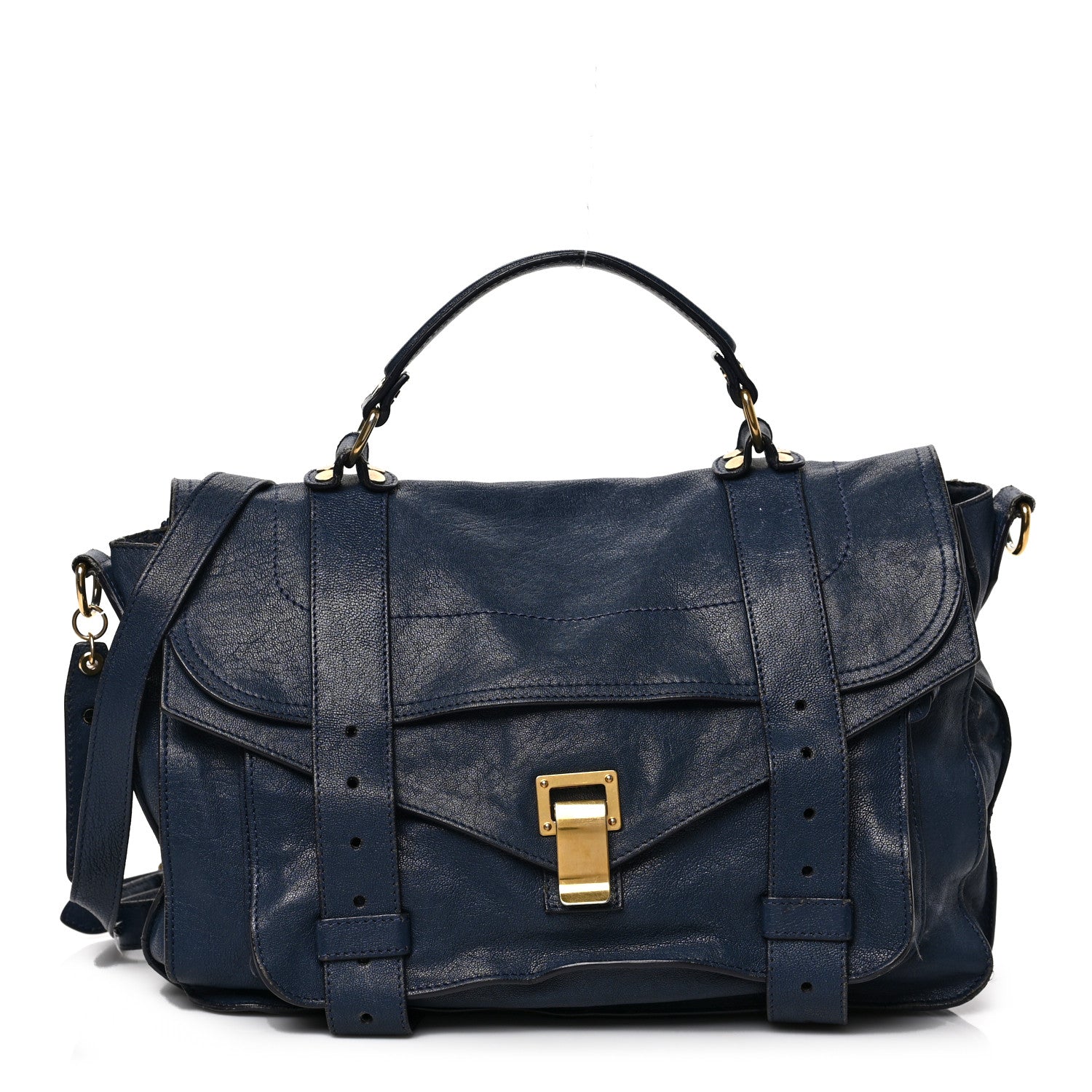Proenza Schouler Lambskin Medium PS1 Satchel Midnight 1 of 8