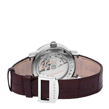 Bulgari Stainless Steel Alligator 39mm Solotempo Automatic Watch 3 of 5