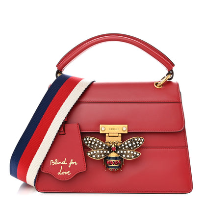 Gucci Calfskin Sylvie Web Small Queen Margaret Top Handle Bag Red 1 of 13