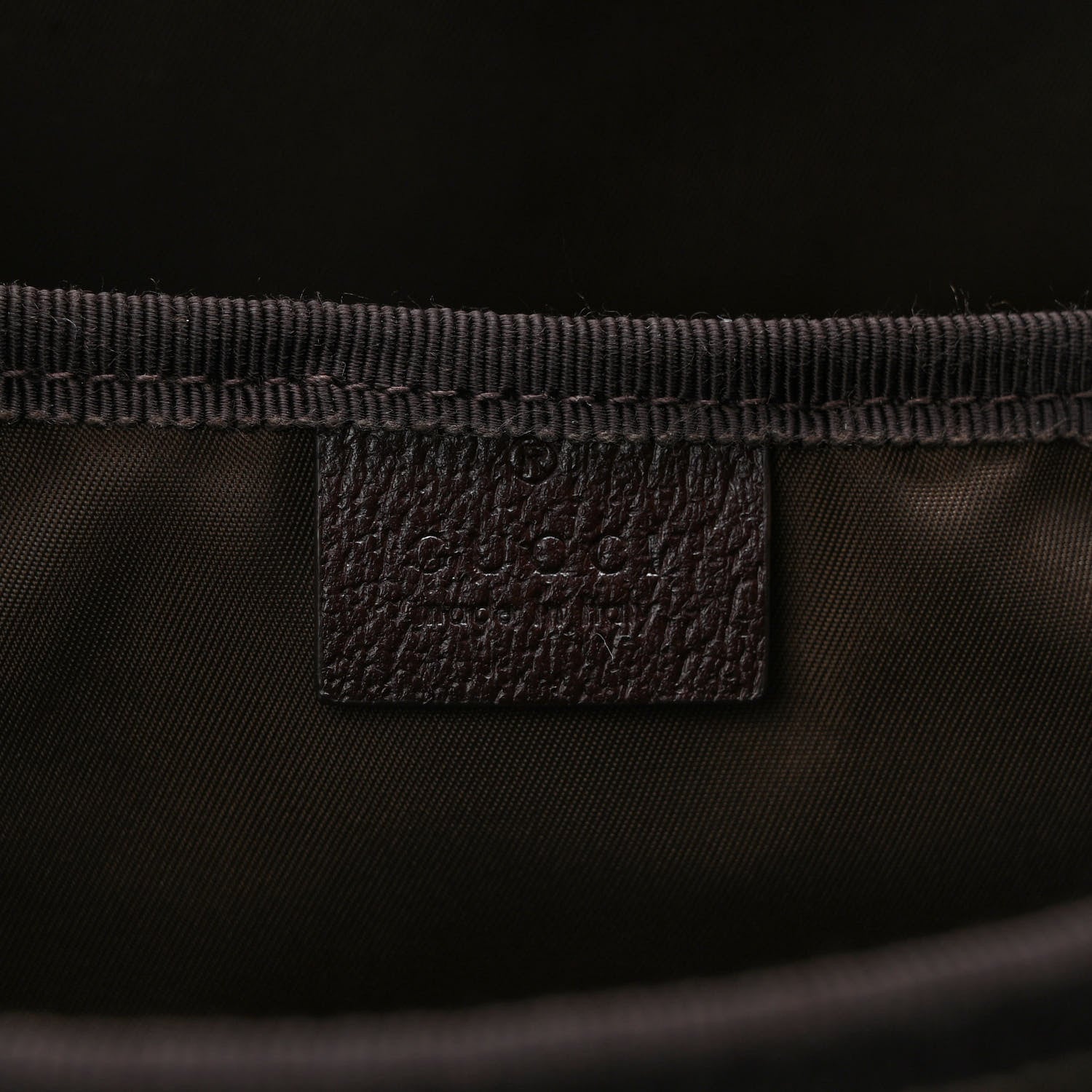 Gucci Monogram Natural Pigskin Large Diaper Bag Beige Ebony Cocoa Dark Chocolate 7 of 13