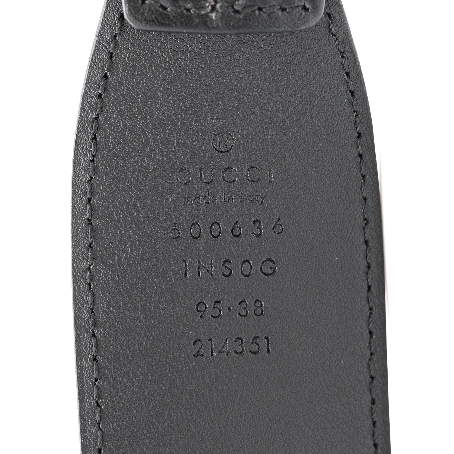 Gucci Efesto Leather Horsebit 25mm Belt 95 38 Black 5 of 6