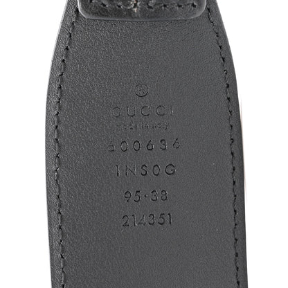 Gucci Efesto Leather Horsebit 25mm Belt 95 38 Black 5 of 6