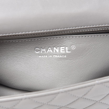 Chanel Lambskin Quilted Mini Rectangular Flap Grey 6 of 10
