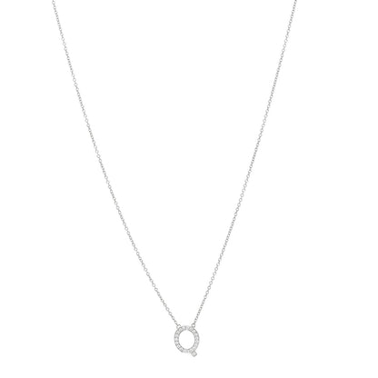 Tiffany Platinum Diamond Letters Q Pendant Necklace 1 of 6