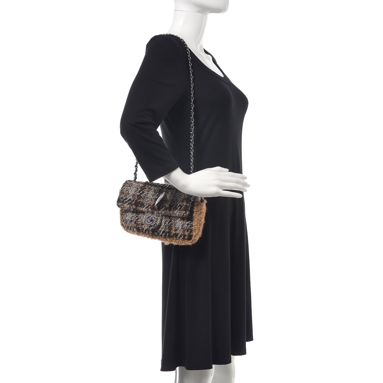 Chanel Tweed Quilted Small Single Flap Multicolor 2 of 9