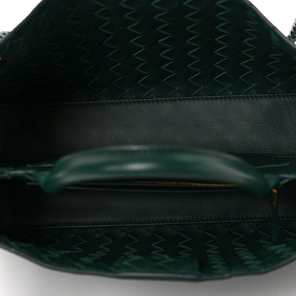 Bottega Veneta Nappa Intrecciato Small East West Andiamo Shoulder Bag Emerald Green 6 of 9