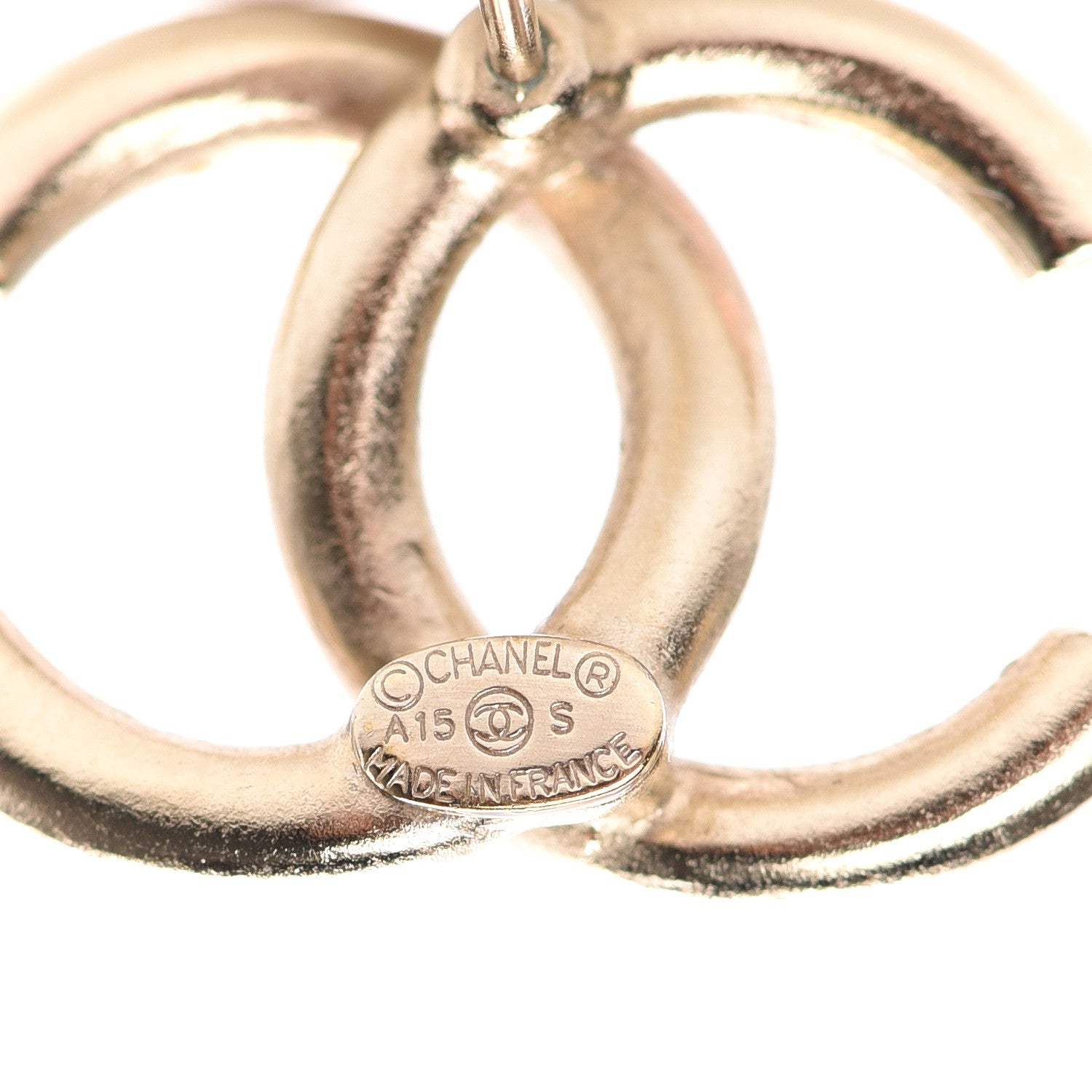 Chanel Crystal Baguette CC Earrings Gold Multicolor 4 of 5