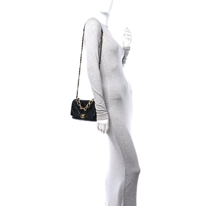 Chanel Lambskin Quilted Small Color Match Flap Black 2 of 10