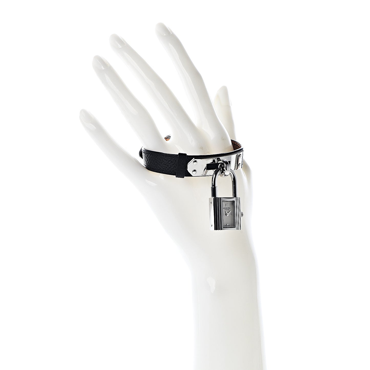 Stainless Steel Courchevel 20mm Kelly Cadena Quartz Watch Noir