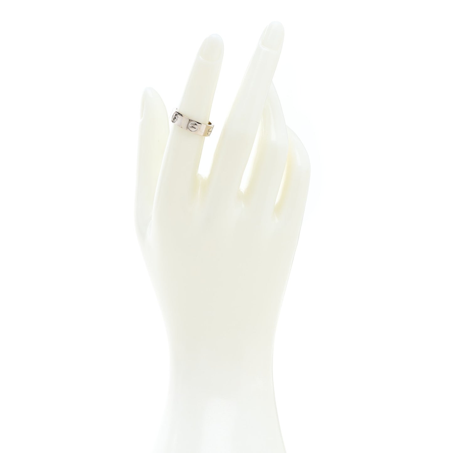 18K White Gold 5.5mm LOVE Ring 50 5.25