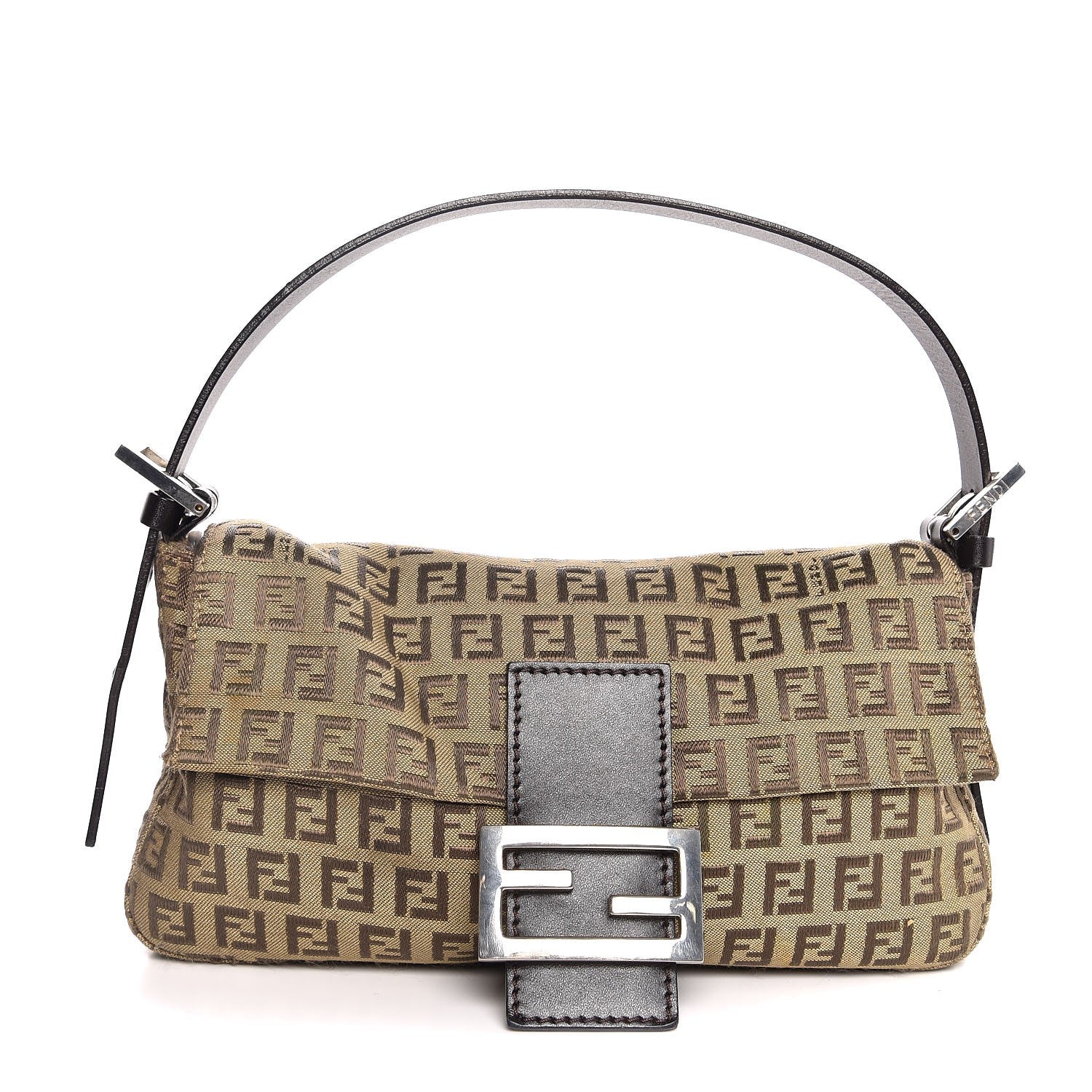 Fendi Zucchino Baguette Dark Brown 1 of 6