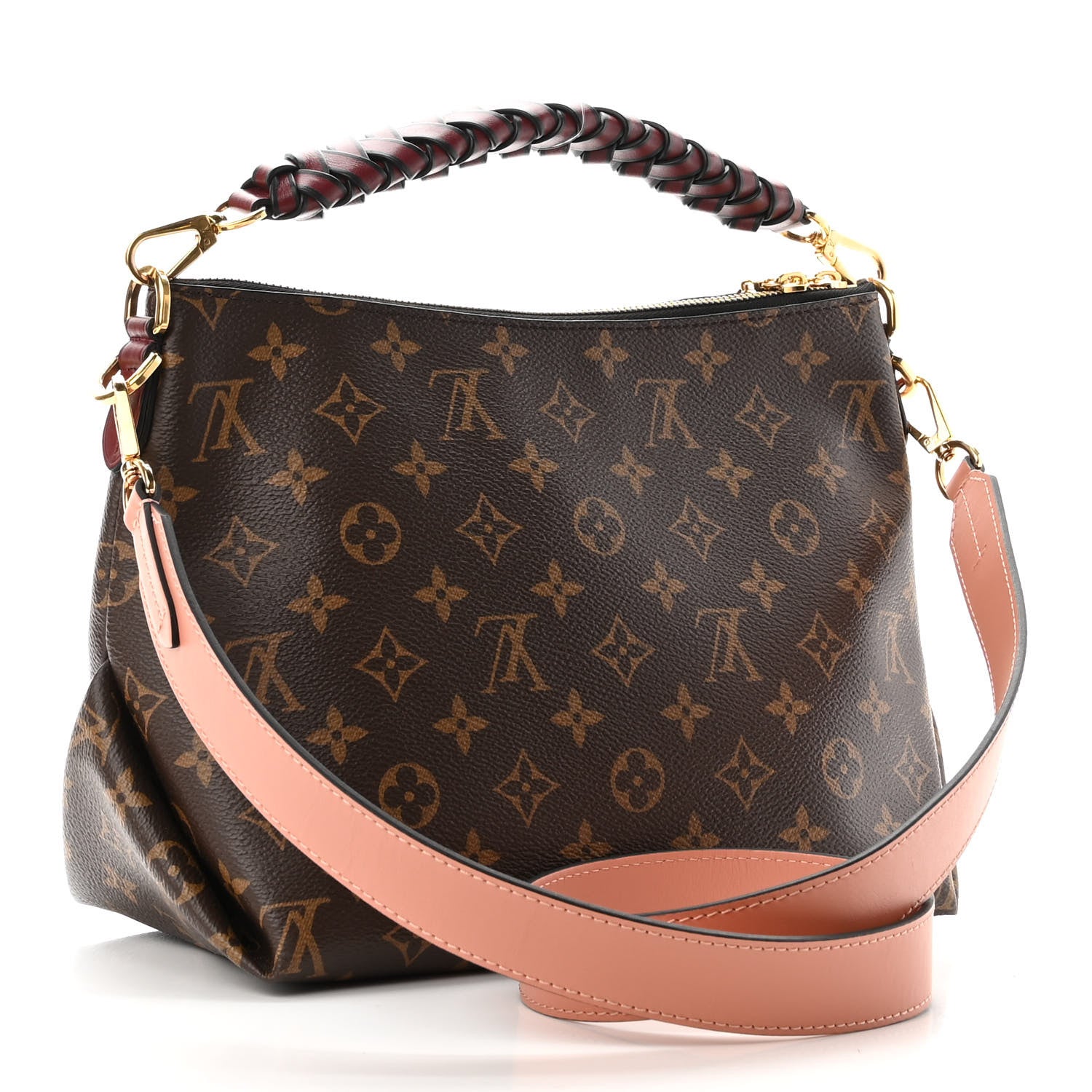 Louis Vuitton Monogram Beaubourg Hobo Mini Bordeaux Red Peach Safran Blue Jean Blue 4 of 20