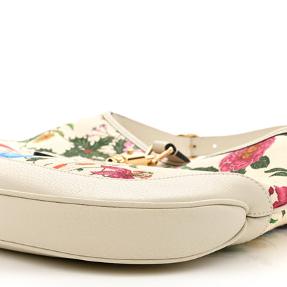 Gucci Canvas Flora Medium Jackie Hobo White 9 of 9