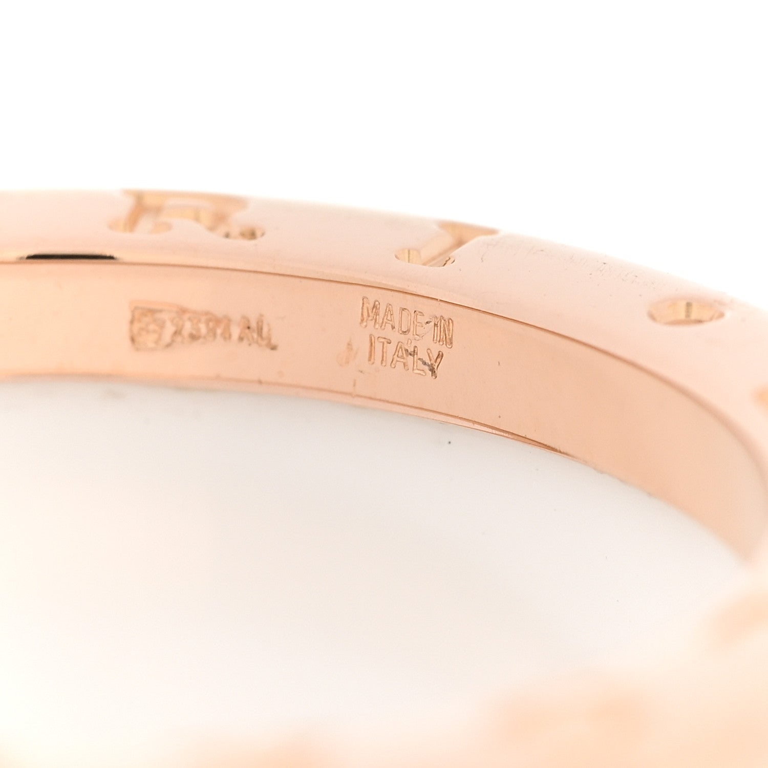 Bulgari 18K Rose Gold White Ceramic B.Zero1 Four-Band Ring 54 6.75 5 of 6