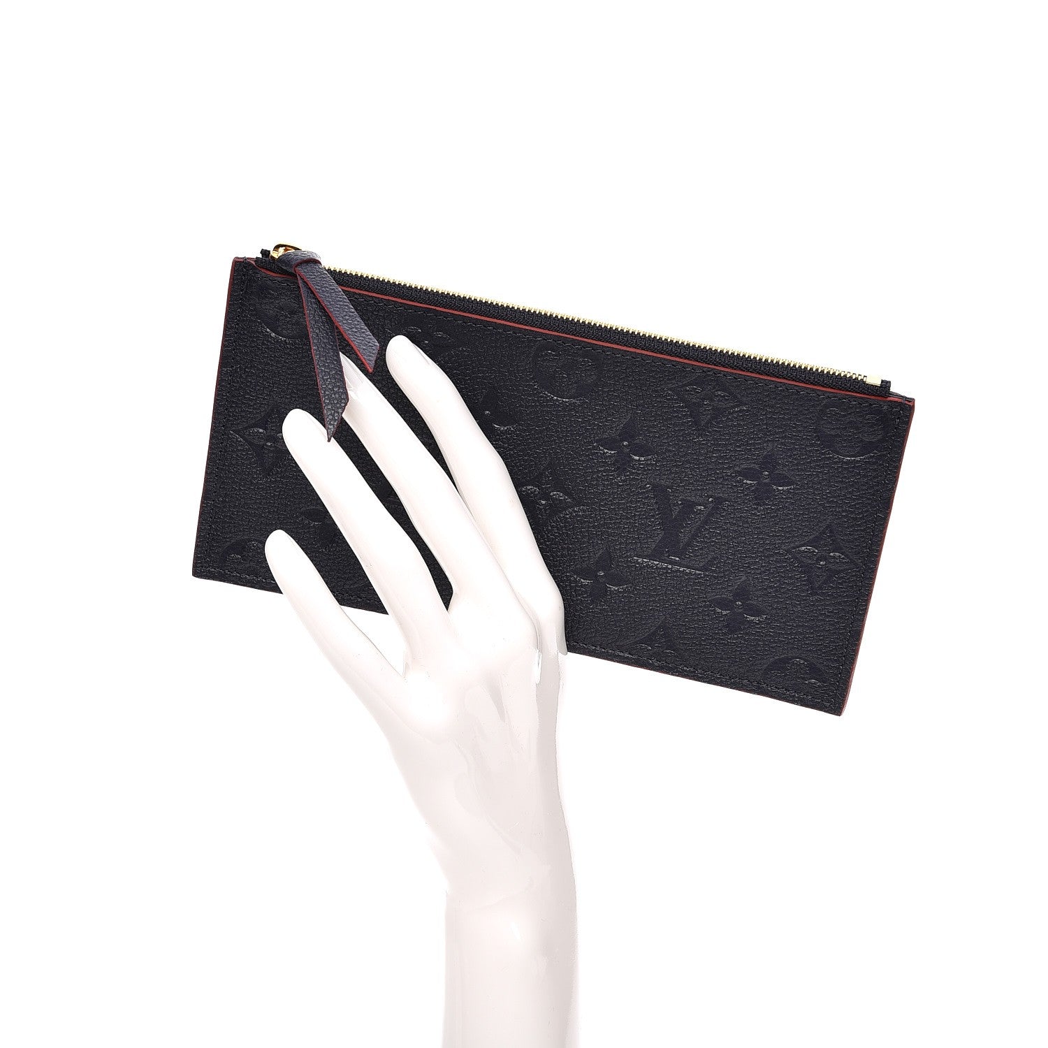 Louis Vuitton Empreinte Felicie Chain Wallet Zippered Insert Marine Rouge 2 of 7