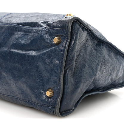 Balenciaga Agneau Giant 12 Gold Hardware Work Bleu Mineral 10 of 10