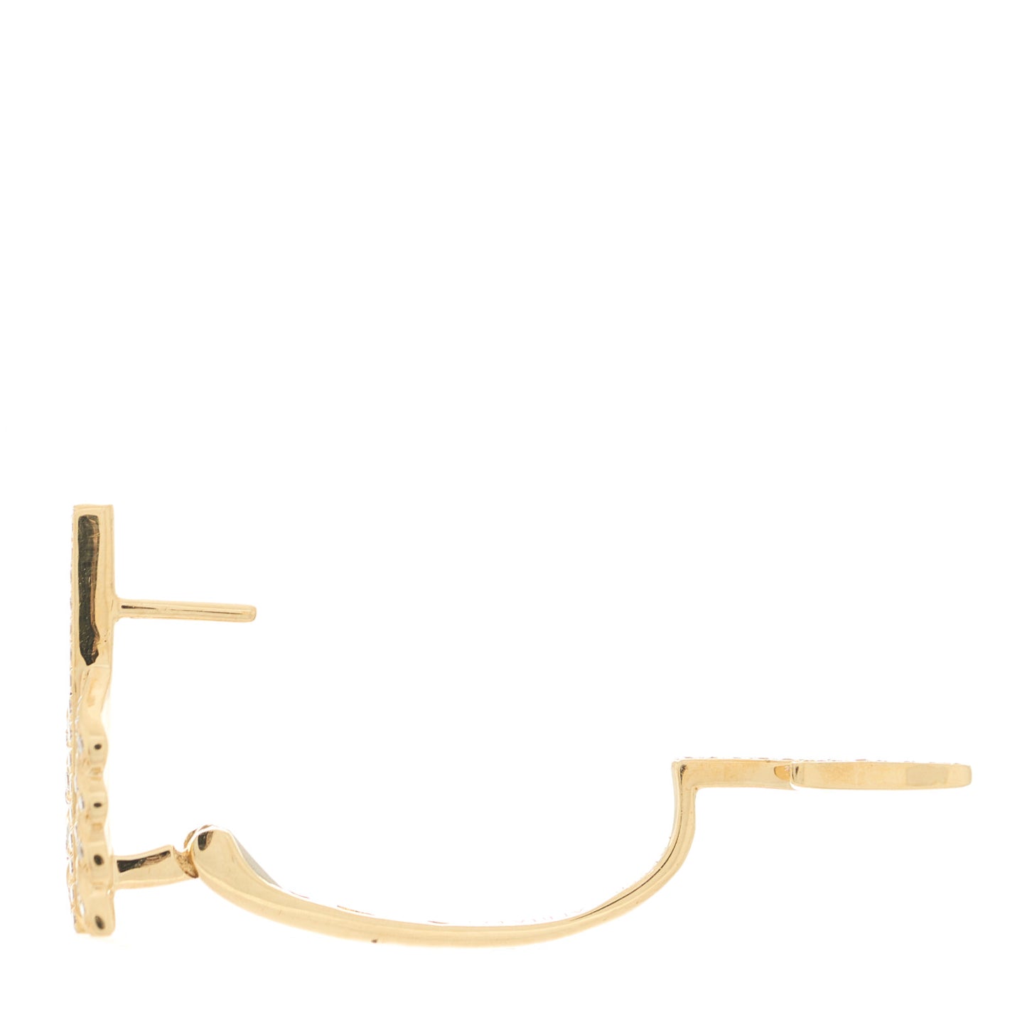 18K Yellow Gold Diamond Arrow Single Earring