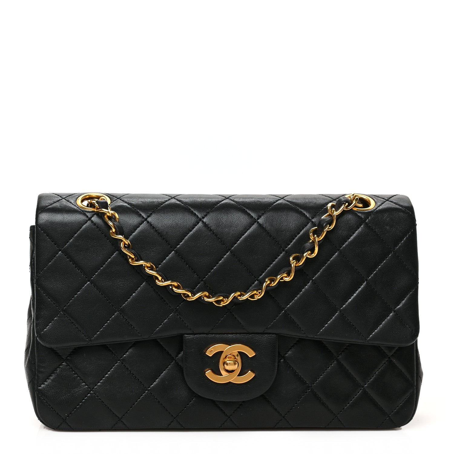 Chanel Lambskin Quilted Small Double Flap Black 1 of 10