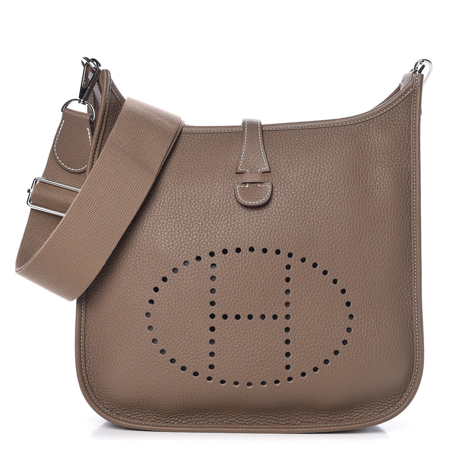 Hermes Taurillon Clemence Evelyne III PM Etoupe 1 of 10
