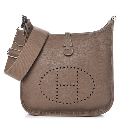 Hermes Taurillon Clemence Evelyne III PM Etoupe 1 of 10