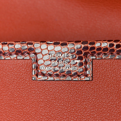 Hermes Swift Lizard Jige Elan Touch 29 Clutch Orange 6 of 9