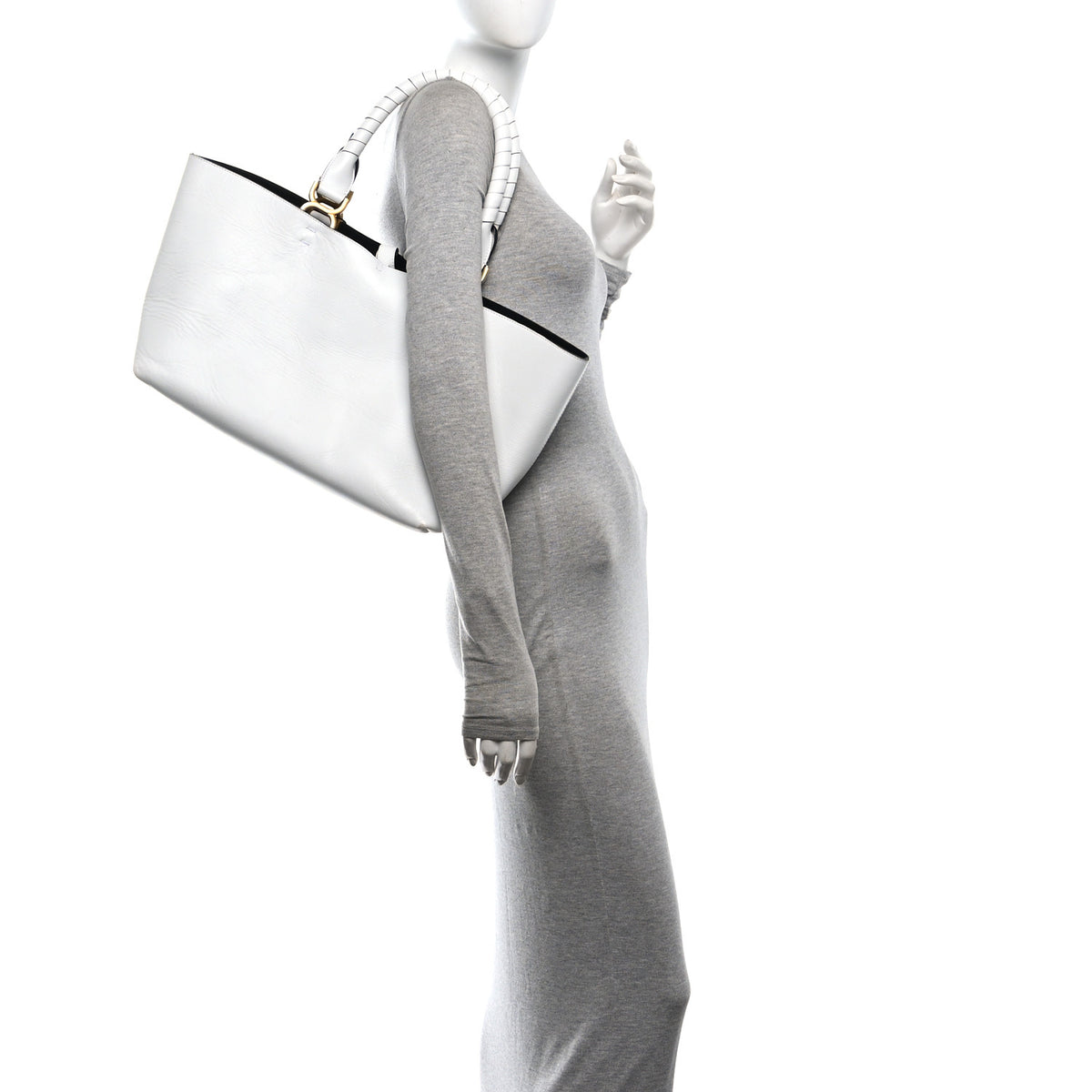 Chloe Calfskin Small Marcie Tote White 2 of 14