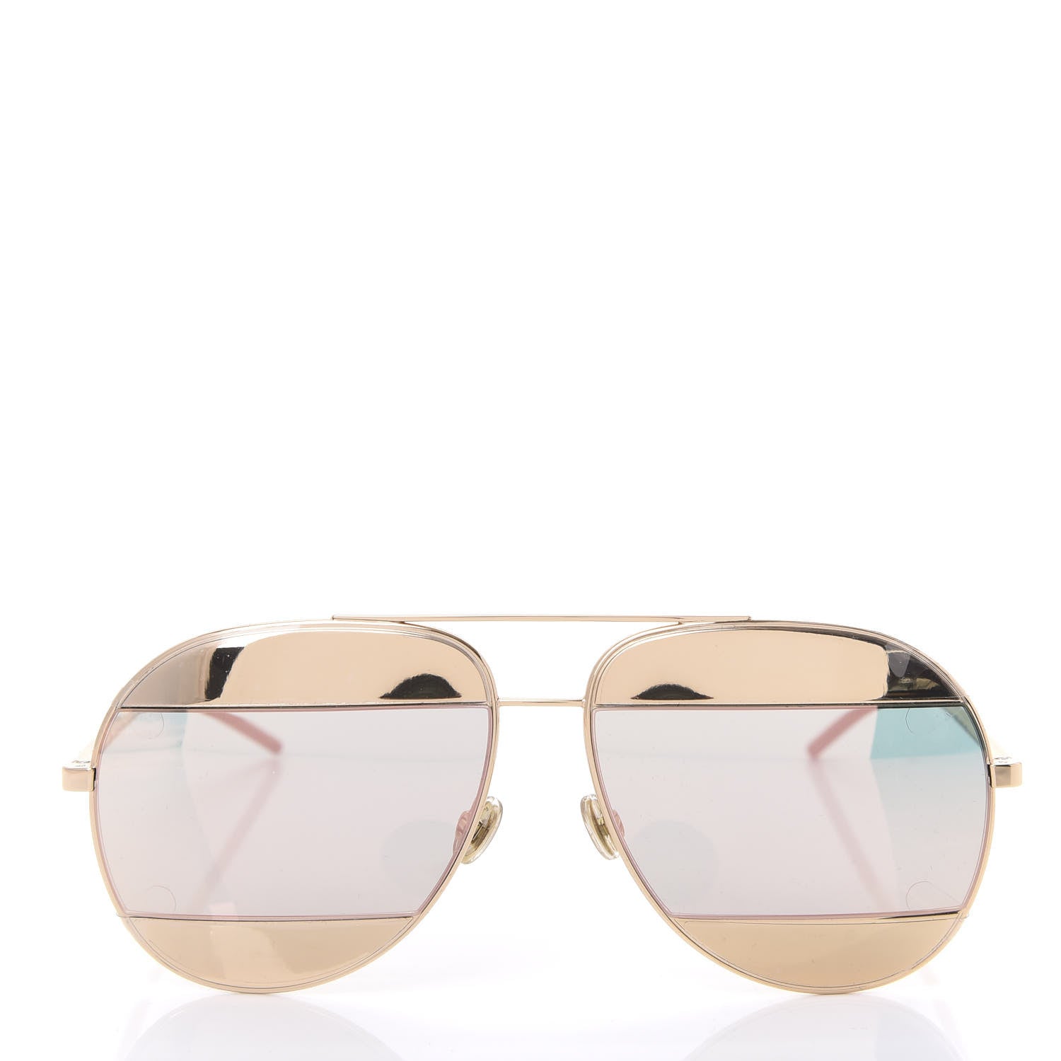 Christian Dior Split 1 Aviator Sunglasses Gold 2 of 8