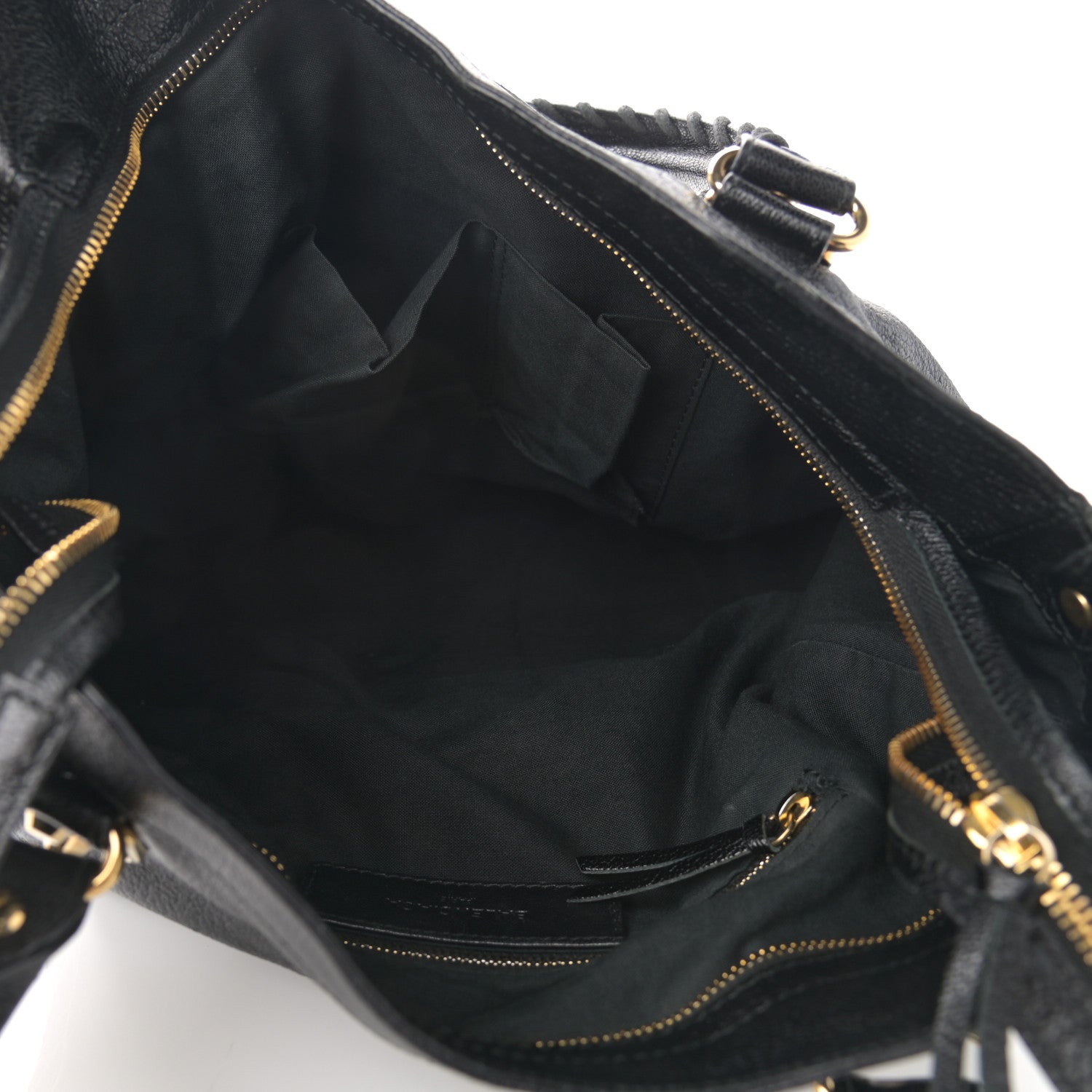 Balenciaga Chevre Gold Metallic Edge Hardware Velo Black 4 of 11