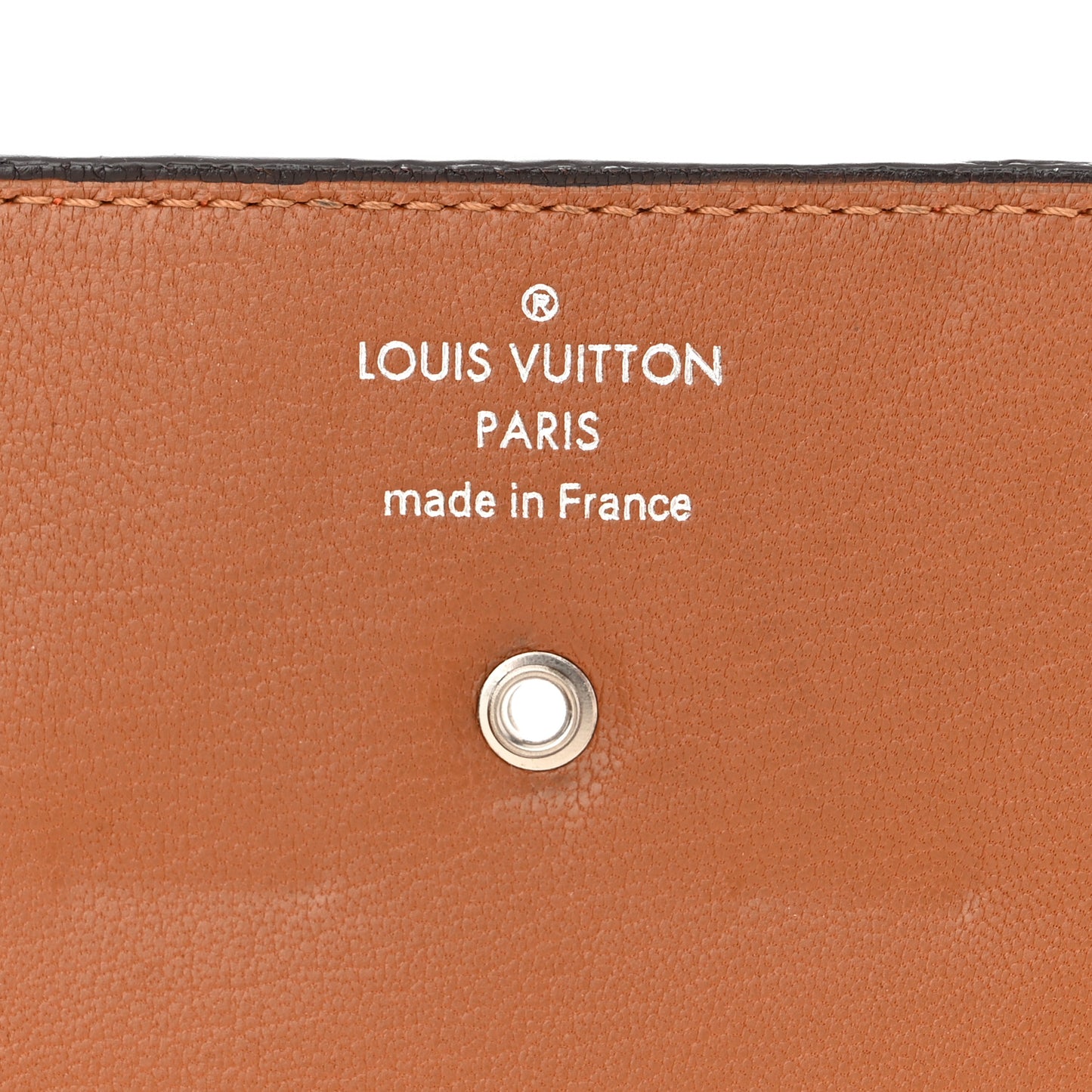 Taurillon Vivienne LV Long Wallet Clementine