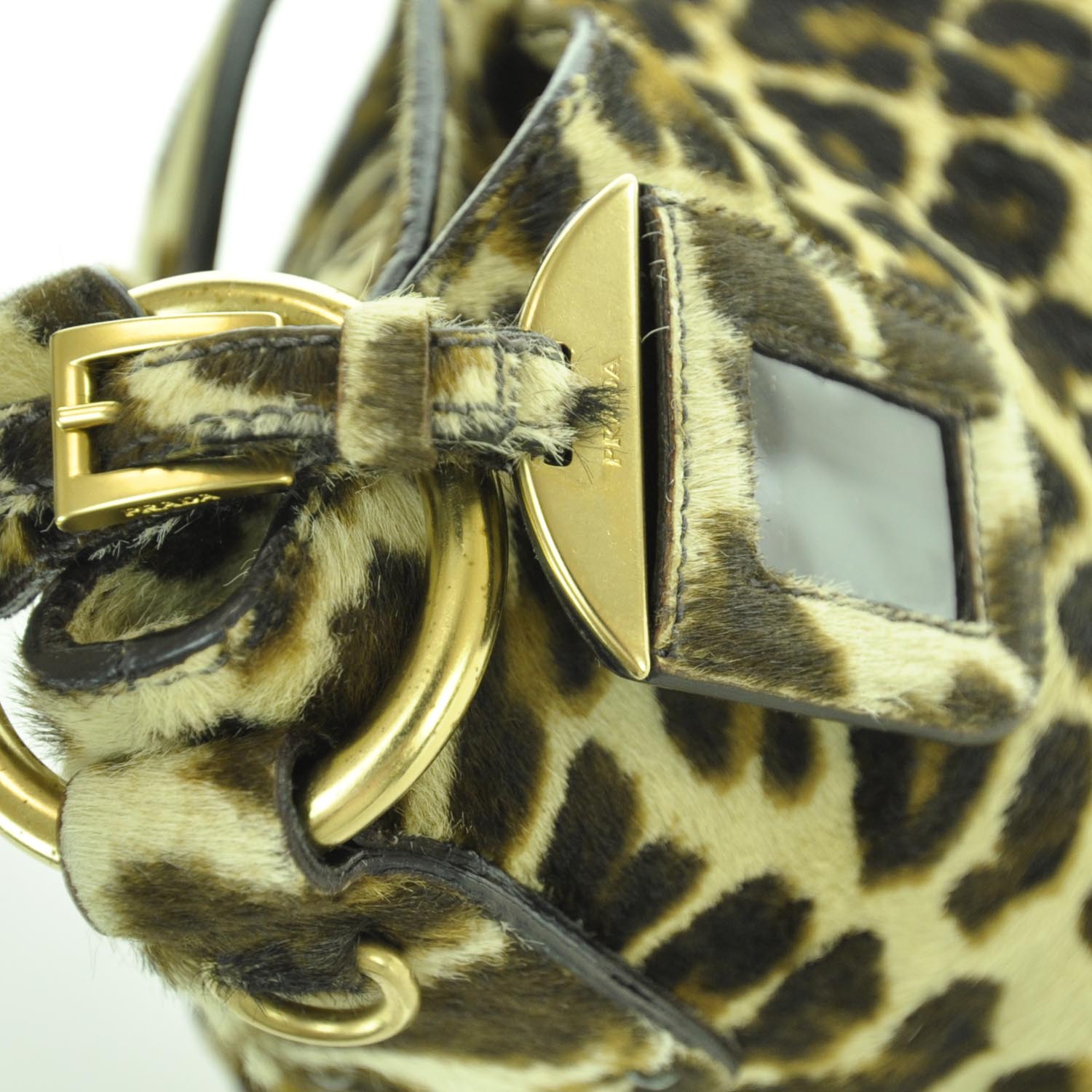 Prada Calf Hair Leopard Print Shoulder Bag 9 of 14